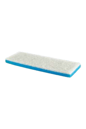 Esponja Dupla Face Limpa Vidro Super British - Branca/Azul
