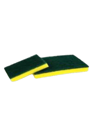 Esponja Dupla Face Multiuso Super British - Verde/Amarela