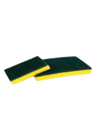 Esponja Dupla Face Multiuso Super British - Verde/Amarela