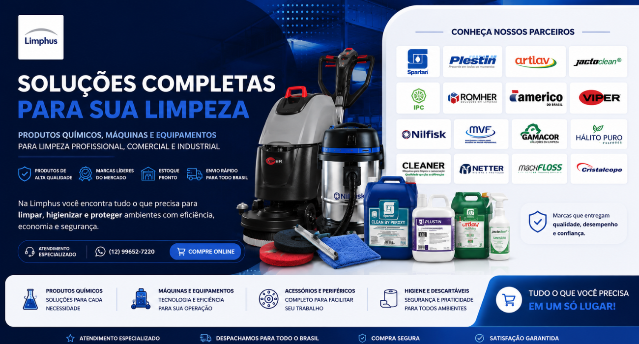 LOJA LIMPHUS SOLUÇÕES COMPLETAS PARA SUA LIMPEZA