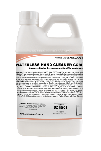 Waterless Hand Cleaner Líquido 12 Refis 800 ml